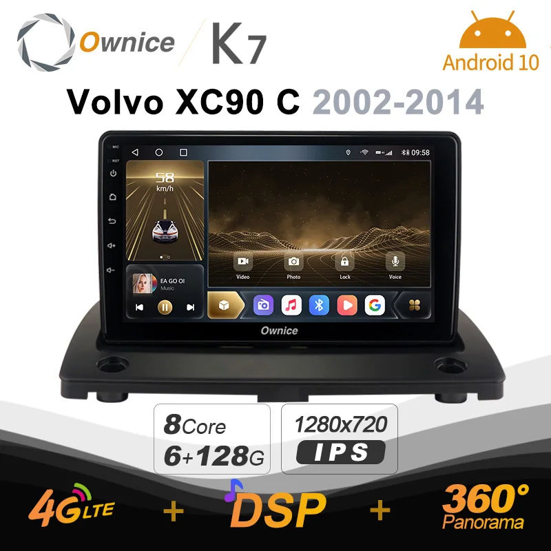 

Android 10.0 6G+128G Ownice K7 Car autoradio Multimedia for Volvo XC90 C 2002-2014 radio system unit 360 Panorama 4G LTE