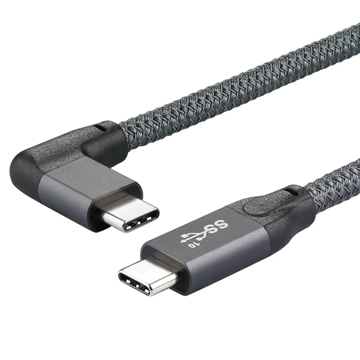 

10Gbps USB-C USB 3.1 Type C Gen2 Male Data Video 100W Cable 90 Degree Left Right Angled with E-marker