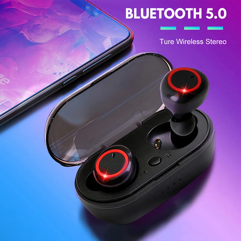 

TWS Wireless 5.0 Bluetooth Earphone HiFi Stereo Bluetooth Headset Gamer Sport Headphone with Charging Box Wireless Earbuds