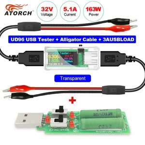 u96 usb tester dc digital voltmeter amperimetro power bank charger indicator voltage current meter detector loadalligator free global shipping