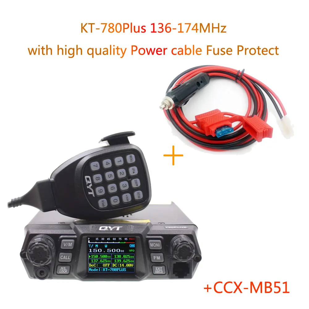 KT-780PLUS VHF136-174MHz Высокая выходная мощность 100 Вт большое расстояние автомобильное крепление база QYT KT780+ мобильное радио - Цвет: KT-780plus-V-CCX-