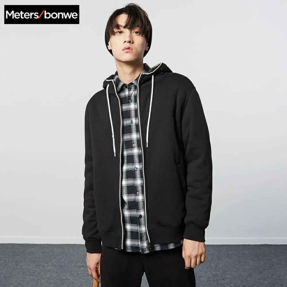 METERSBONWE Новая зимняя мужская хлопковая куртка Корейская версия плюшевый свитер