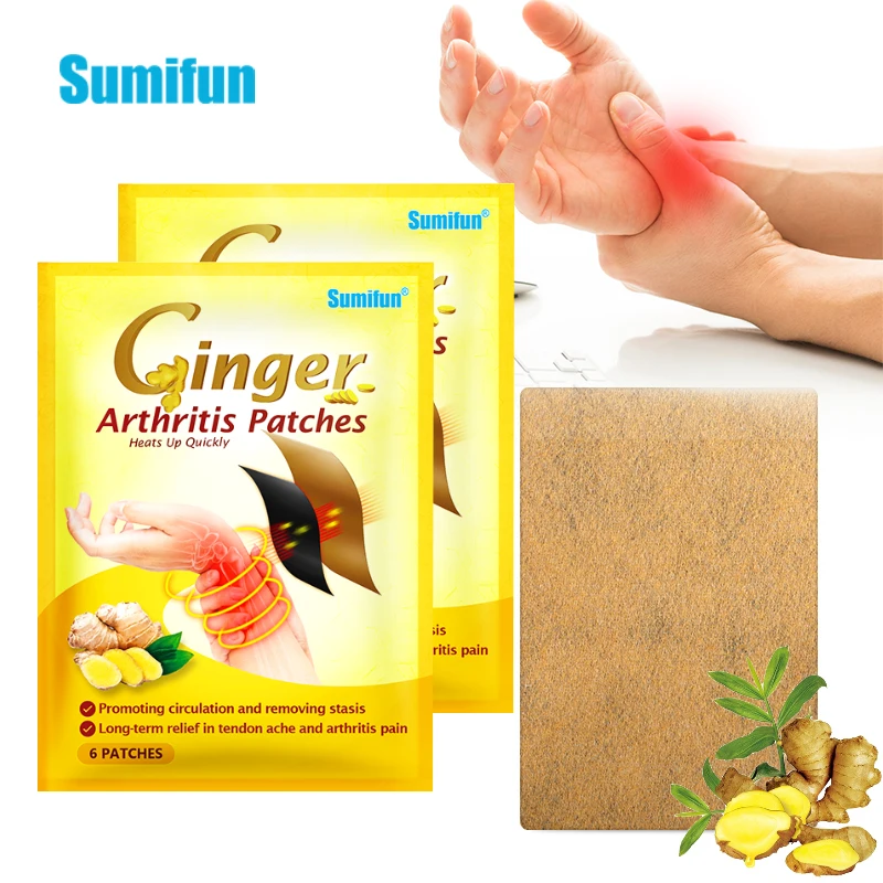 

12pcs/2bags Sumifun Tenosynovitis Patch Ginger Plaster Pain Therapy Patch Arthritis Orthopedics Wrist Thumb Finger Tendon Sheath