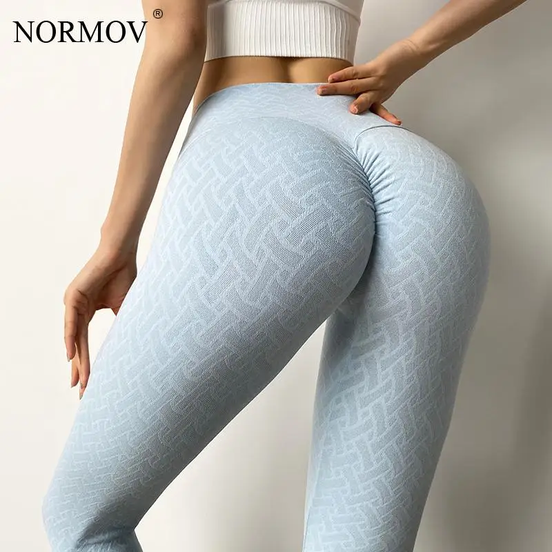 

NORMOV Seamless Women Leggings Sport Bubble Butt Push Up Fitness Gym High Waist Leggings Women Workout Running Legging