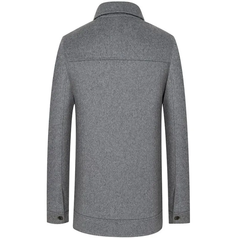 

2019 new winter business casual men's outerwear double-sided wool wool son fashion long-sleeved coat