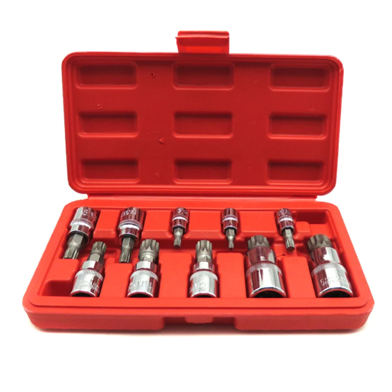 Новейшая 10 шт. 12 точечная Тройная квадратная шлицевая насадка для бит S2 сталь 4 мм
