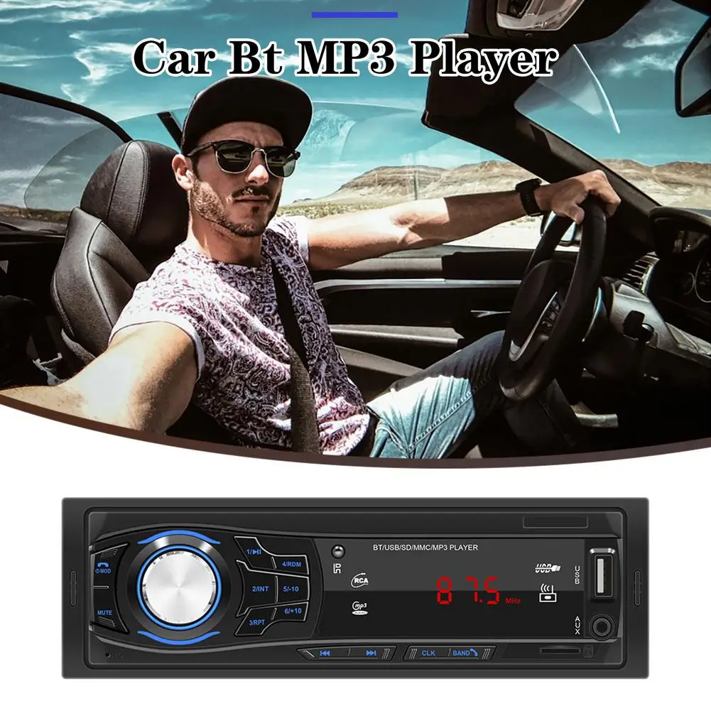 

12V 1 DIN Car Radio Bluetooth Stereo MP3 Player FM Radio SD USB AUX MP3 Player