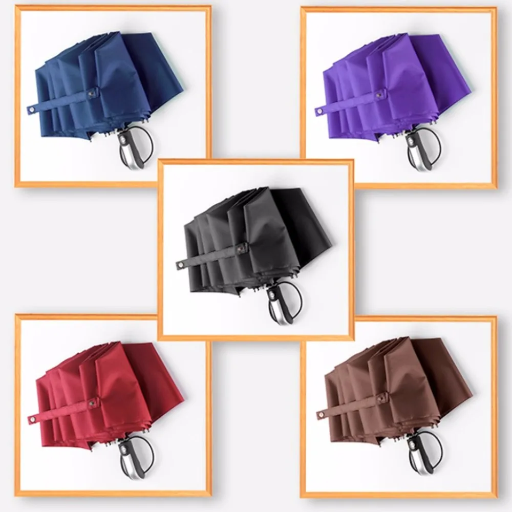 Полностью автоматический зонт от солнца и дождя складной в три сложения 10