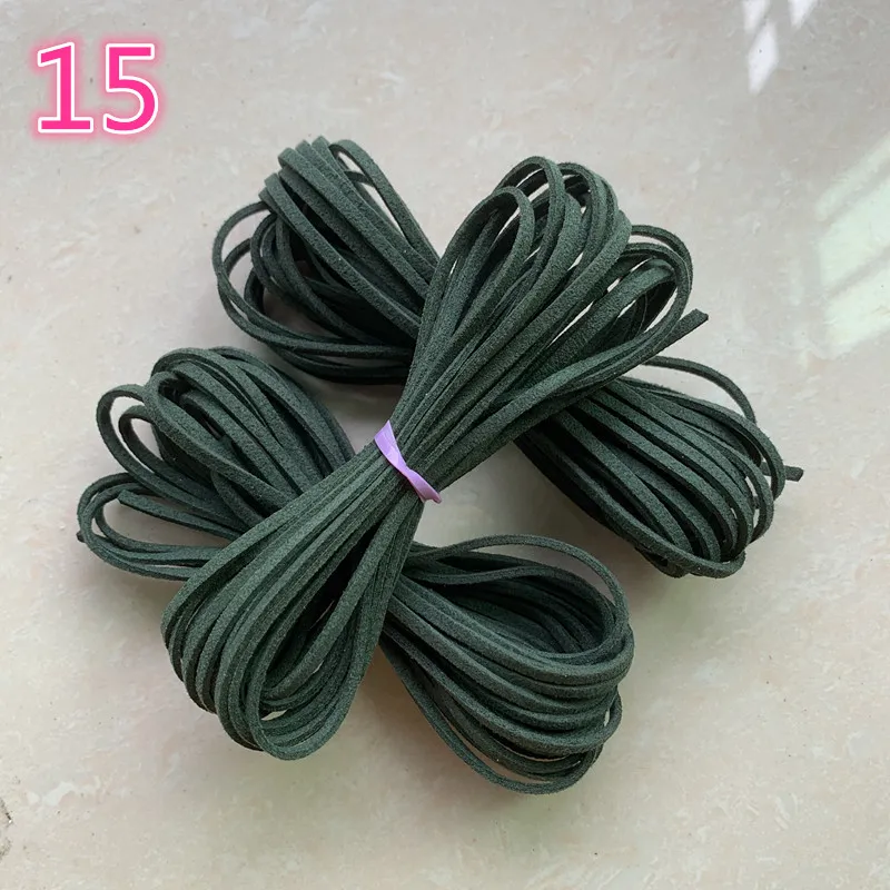 5 ярдов/3 мм из искусственной замши на плоской подошве плетеный шнур корейские