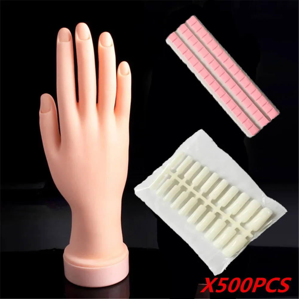 Manicure Practice Hand Nail Practice Hand Nail Training Head Nail Mannequin Handl Nail Training Practice Hand for Manicure Tools