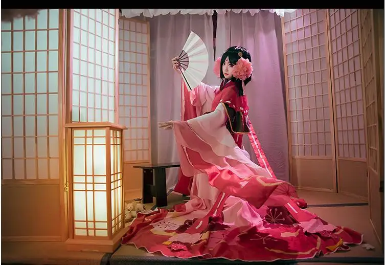 

[Stock]Hot Game Onmyoji SR Sakura Fairy Unawaken Cosplay Costume Gorgeous Hanfu Chinese Clothing For Women Free Shipping