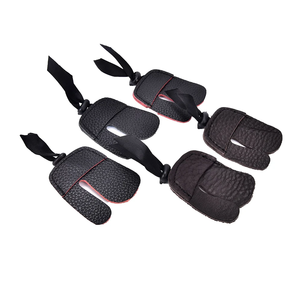 

PU Leather Finger Protector 1 PCS Archery Finger Guard Protection Pad Glove Tab Bow Shooting Wholesale Random Color