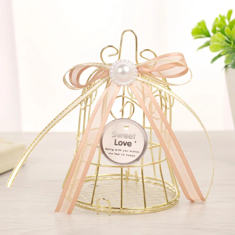 Железная птичья клетка хранения Коробки Конфета шоколад кованого посылка чехол