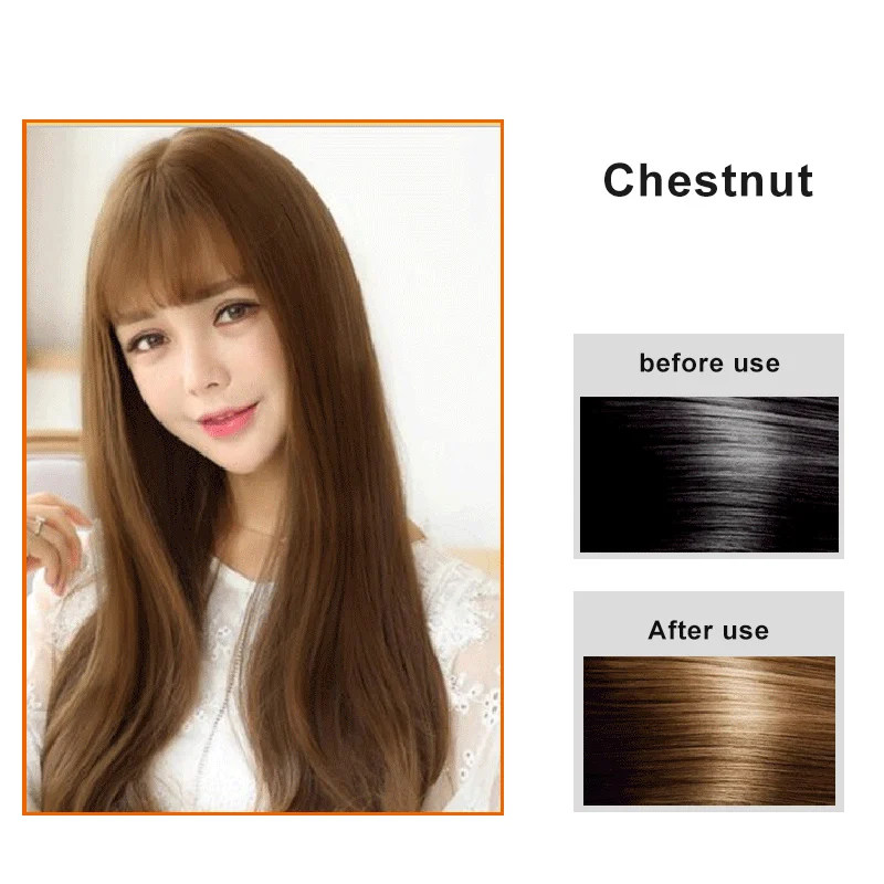 

3/6pcs Herbal Hair Coloring Bubble Hair Dye Shampoo Nature Plants Coloring Conditioner No Damage to Hair Easy to Use MH8