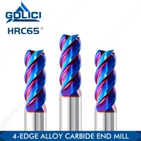 gdlici corner radius end mill hrc65 alloy carbide milling cutter for stainless steel tungsten steel cnc cutting tools 4 fluets