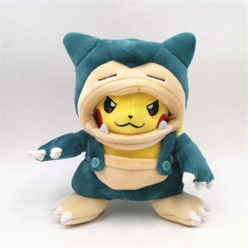 7 видов стилей Аниме Пикачу Косплей Hydreigon Tyranitar Charizard Snorlax Peluche Плюшевые игрушки Рождественский подарок для детей