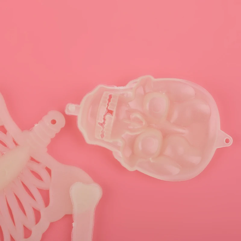 Популярный подвижный череп скелет Хэллоуин реквизит ужас светящийся зло