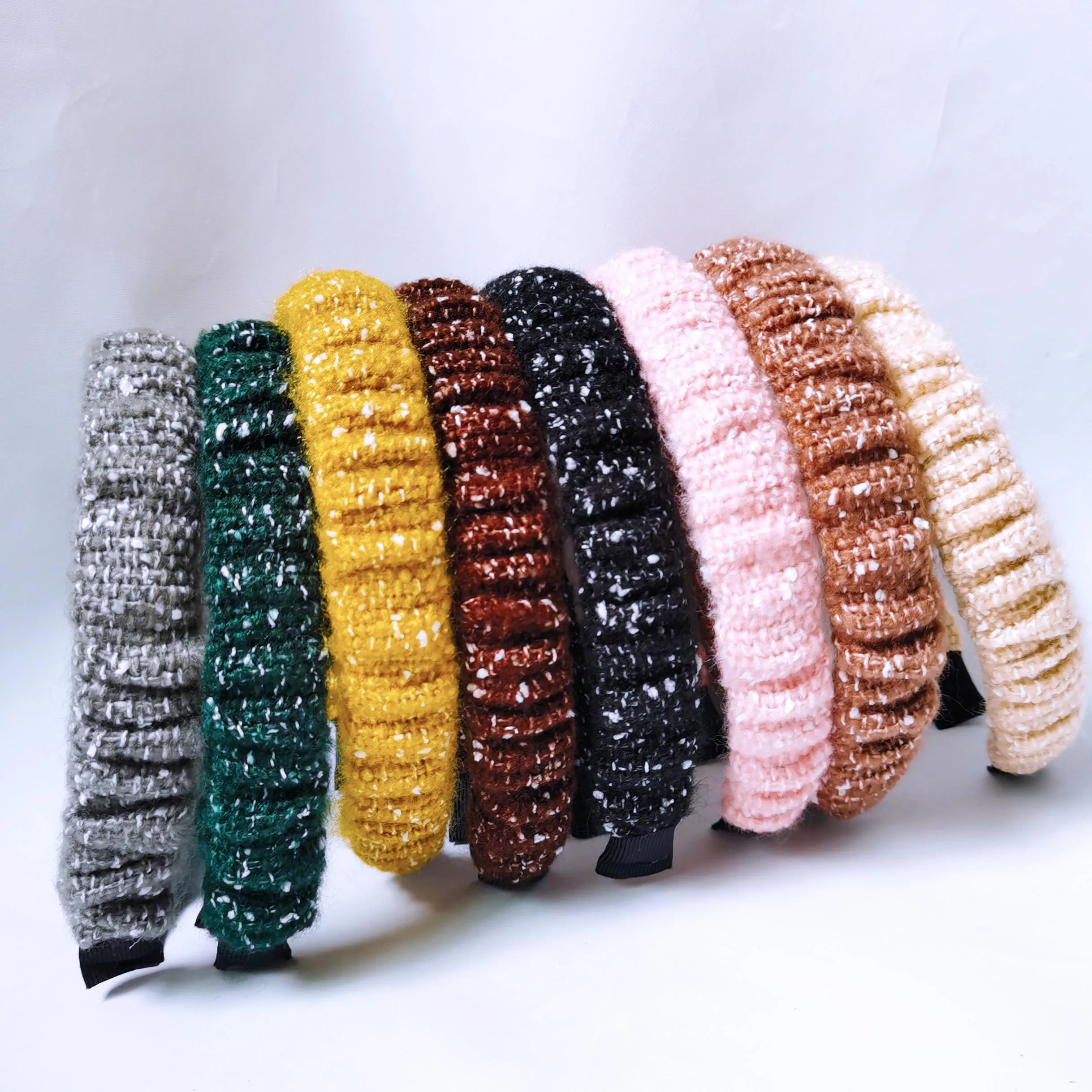 Женский шерстяной головной убор MAXSITI U вязаные однотонные повязки на голову с