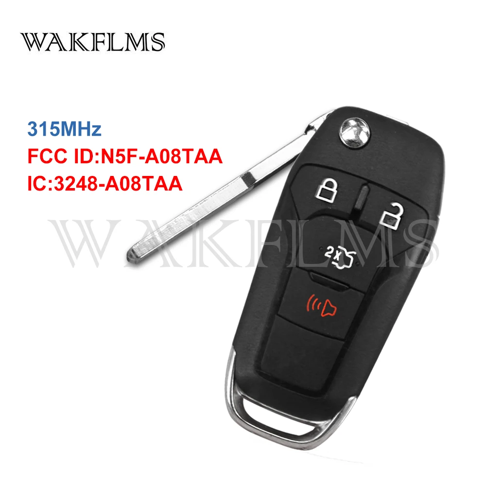 4 кнопки 315MHz 49 Chip HU101 Smart Flip Remote Key для Ford Fusion 2013 2014 2015 2016 2017 FCC ID N5F A08TAA IC 3248 A08TAA|Ключ от