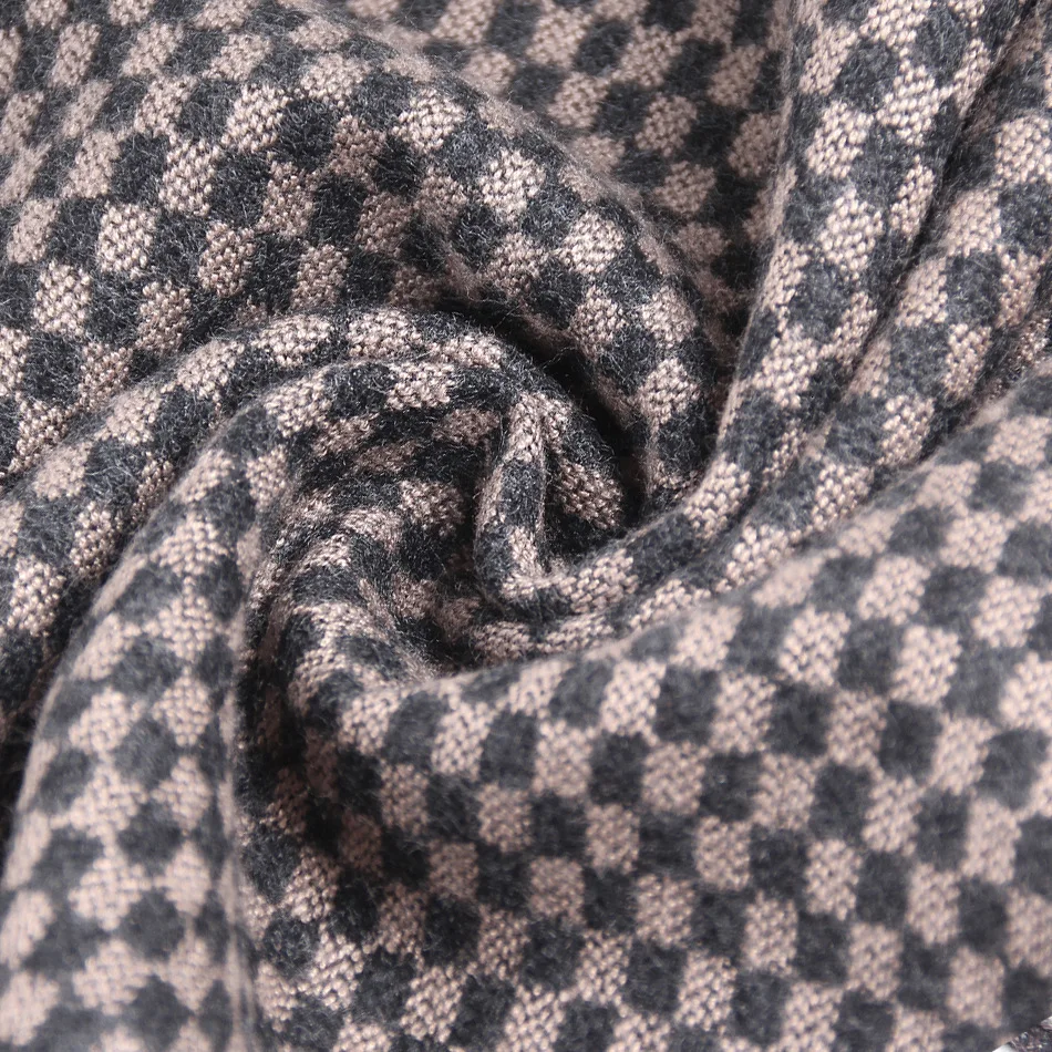 Классический деловой маленький клетчатый мужской шарф с имитацией кашемира