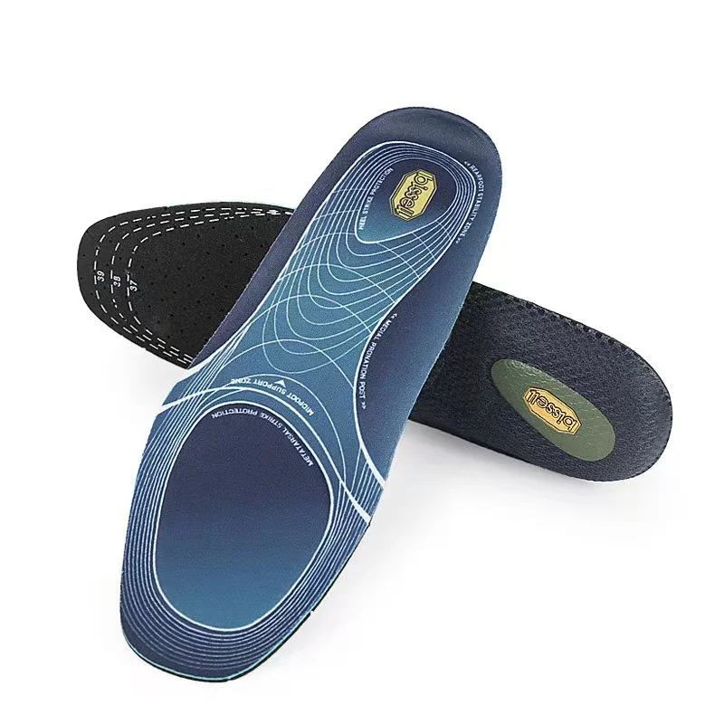 Ice silk cotton sports insole unisex soft PU material comfortable running insole shock absorption and breathable full pad