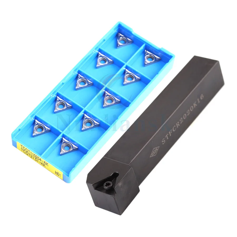 

1pc STFCR1212H11 STFCR1616H11 91°S type external turning toolholder Hard material+TCMT TCGT Wear-resistant hard alloy insert set