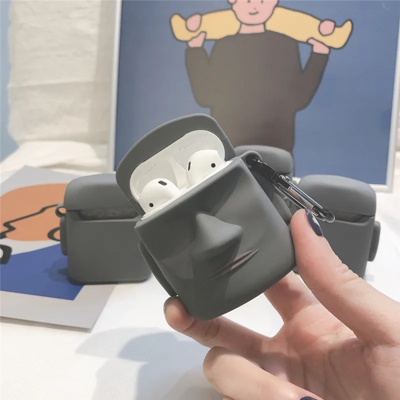 Винтажный чехол с изображением каменной статуи для Apple Airpods 2/1 роскошный