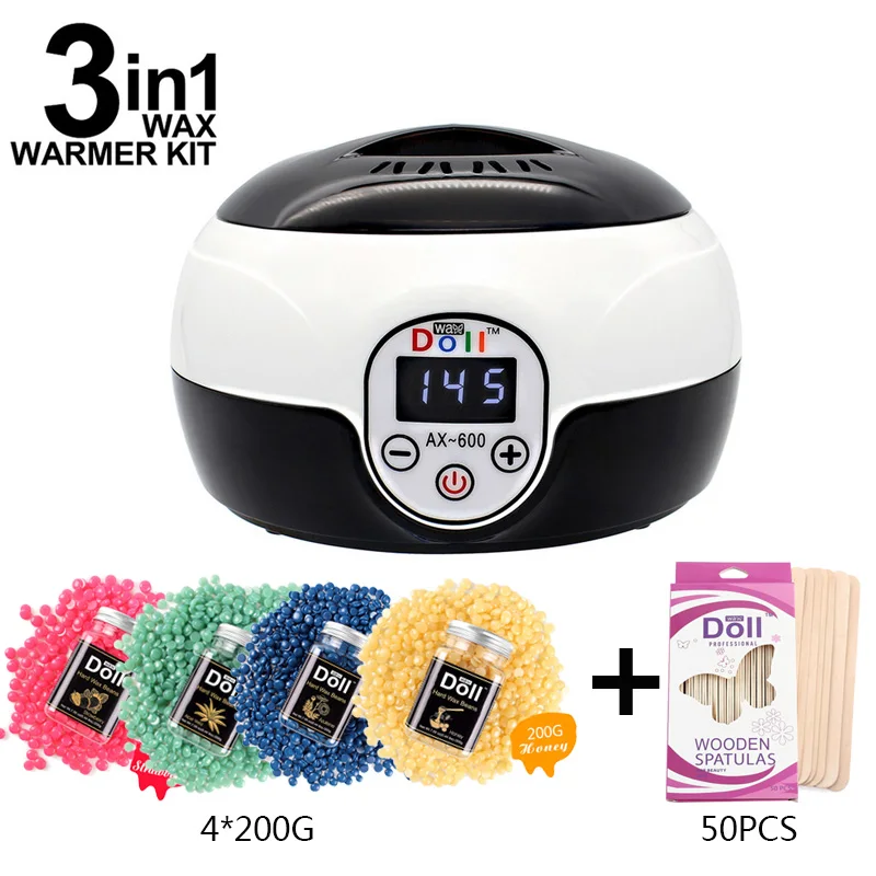 360 Цифровой нагреватель воска для депиляции электрический 200 г * 4 восковые бобы 50