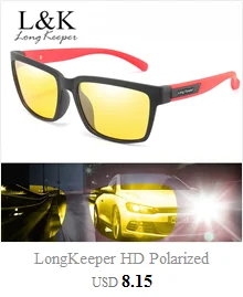 Longkeader Новые поляризованные черные желтые солнцезащитные очки ночного видения для мужчин и женщин, для вождения, рыбалки, спортивные солнцезащитные очки, мужские очки