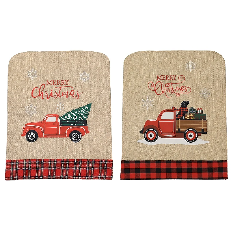 1 шт. льняная Рождественская крышка стула для обеденного рождественского