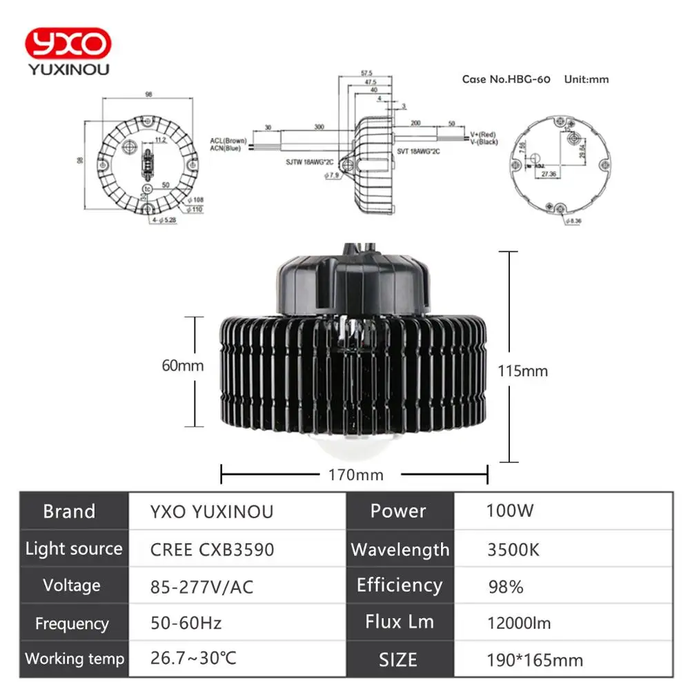 Светодиодсветильник лампа полного спектра для выращивания растений 3500 К 100 Вт|cob