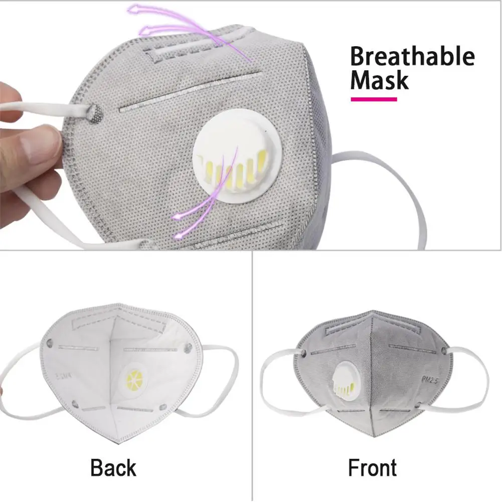 2/5PCS Anti Dust Mask PM2.5 Activated Carbon Filter Face Mouth Masks For Anti-fog Unisex Muffle Breathable | Автомобили и