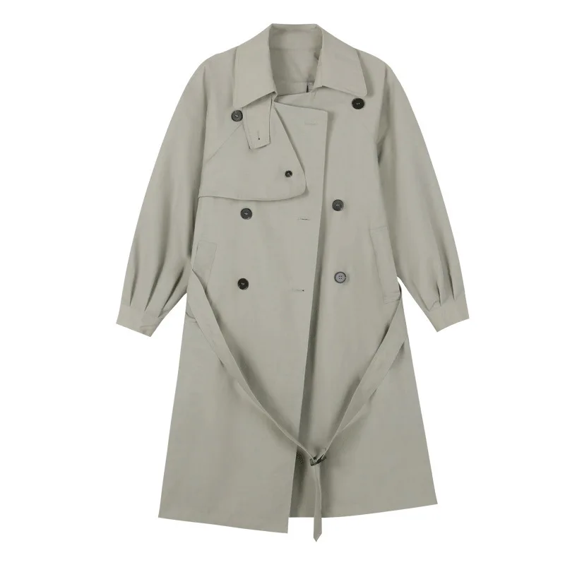 

New Arrival Designer Clothes Women's Trench Coats Plus Size Female OL Style Belted Overcoats Manteau Femme Hiver E002