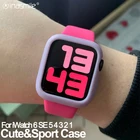 Ультратонкая рамка Aweful Candy чехол из ТПУ для apple watch series 6 SE 5 4 3 2 1, цветной чехол-протектор для iWatch 38 42 40 44 мм