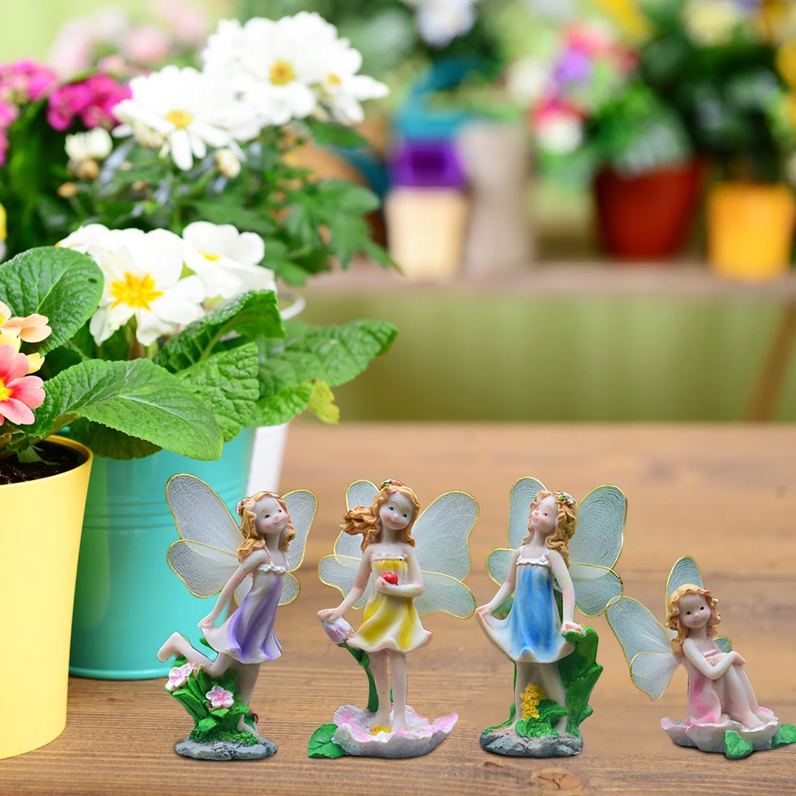 4 шт. Фея угол своими руками и вязанные крючком пейзаж цветок творческий изделия