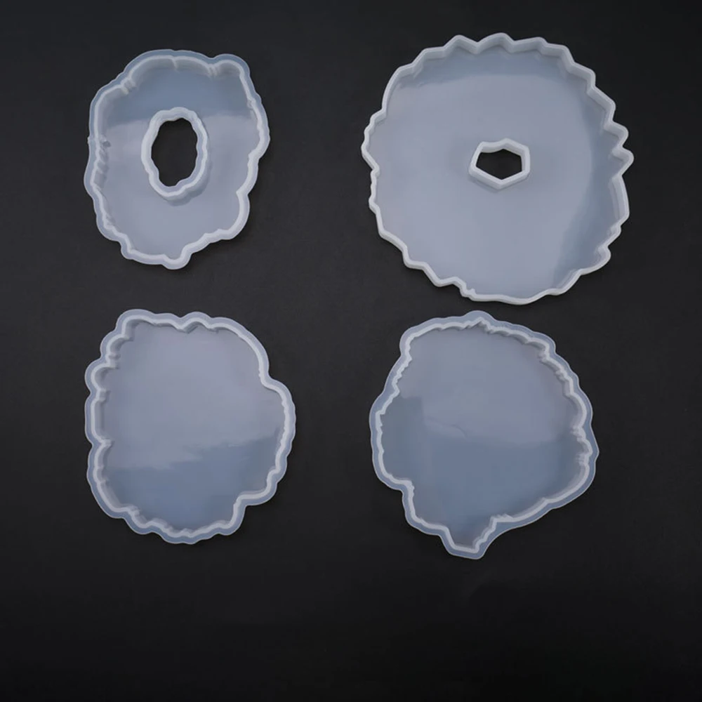 Неправильный коврик для подстаканника Coaster ручной зеркальный стол из УФ смолы