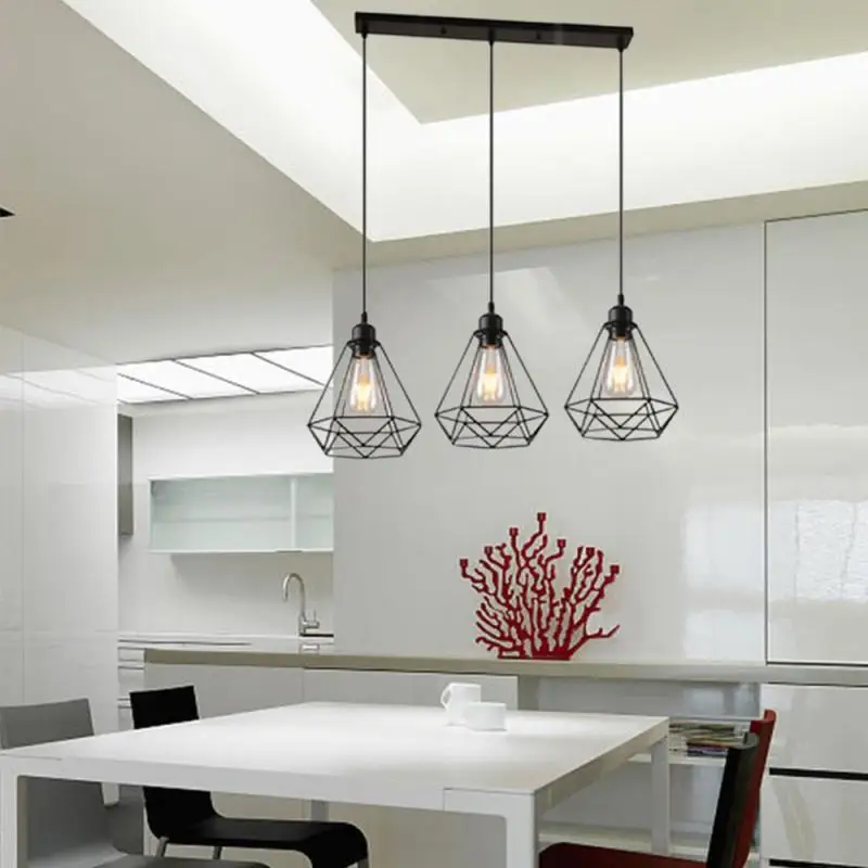 Новинка 3 шт./компл. современные подвесные светильники в виде черной клетки