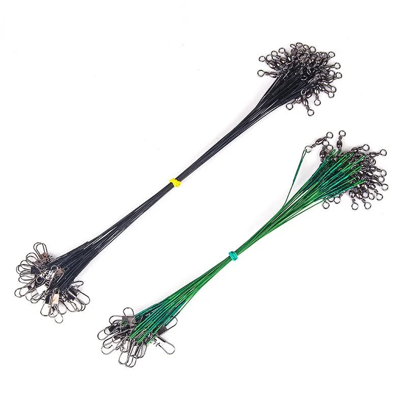 

10Pcs Steel Fishing Line Steel Wire Leader Anti-bite Wire Fishing Accessory Lead Core Leash Fishing Leader Wire Tackle Spoon