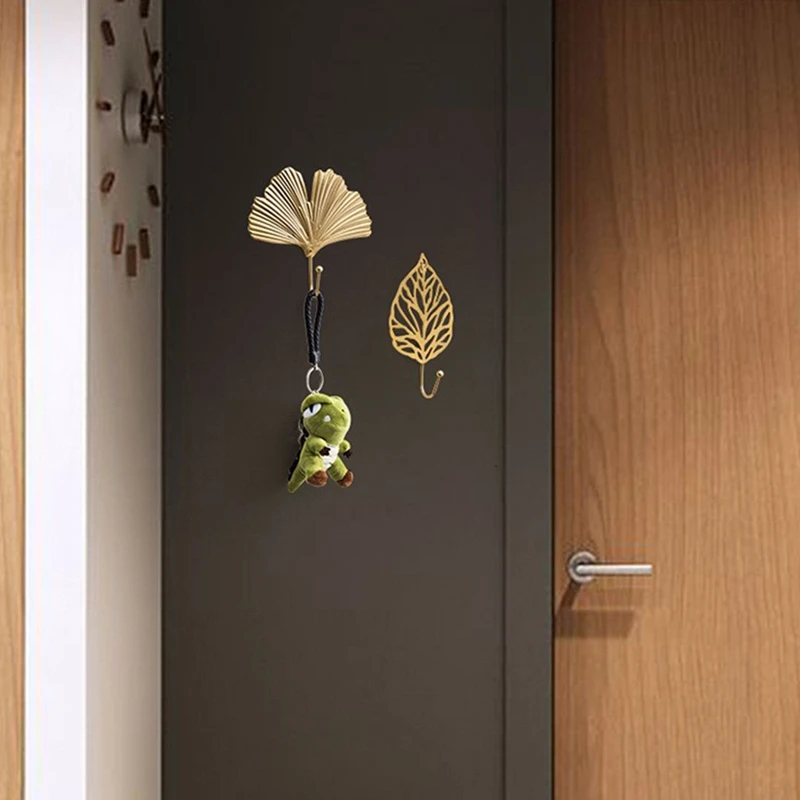 

Wall Hook for Hanging Clothes Wall Hanger Coat Key Hook Art Wall Leaves Decoration Home Storage
