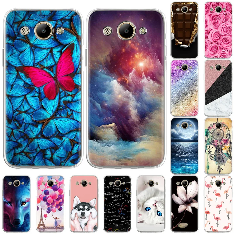 

TPU Soft Sillione Phone Case For Huawei Y3 2017 Case Capa Shell On Huawei Y3 2018 Y5 lite 2017 Cartoon Back Cover Fundas