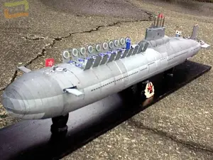 Красная Октябрьская ядерная подводная лодка, военная модель, 3D бумажная модель, самодельная бумажная модель, игрушка