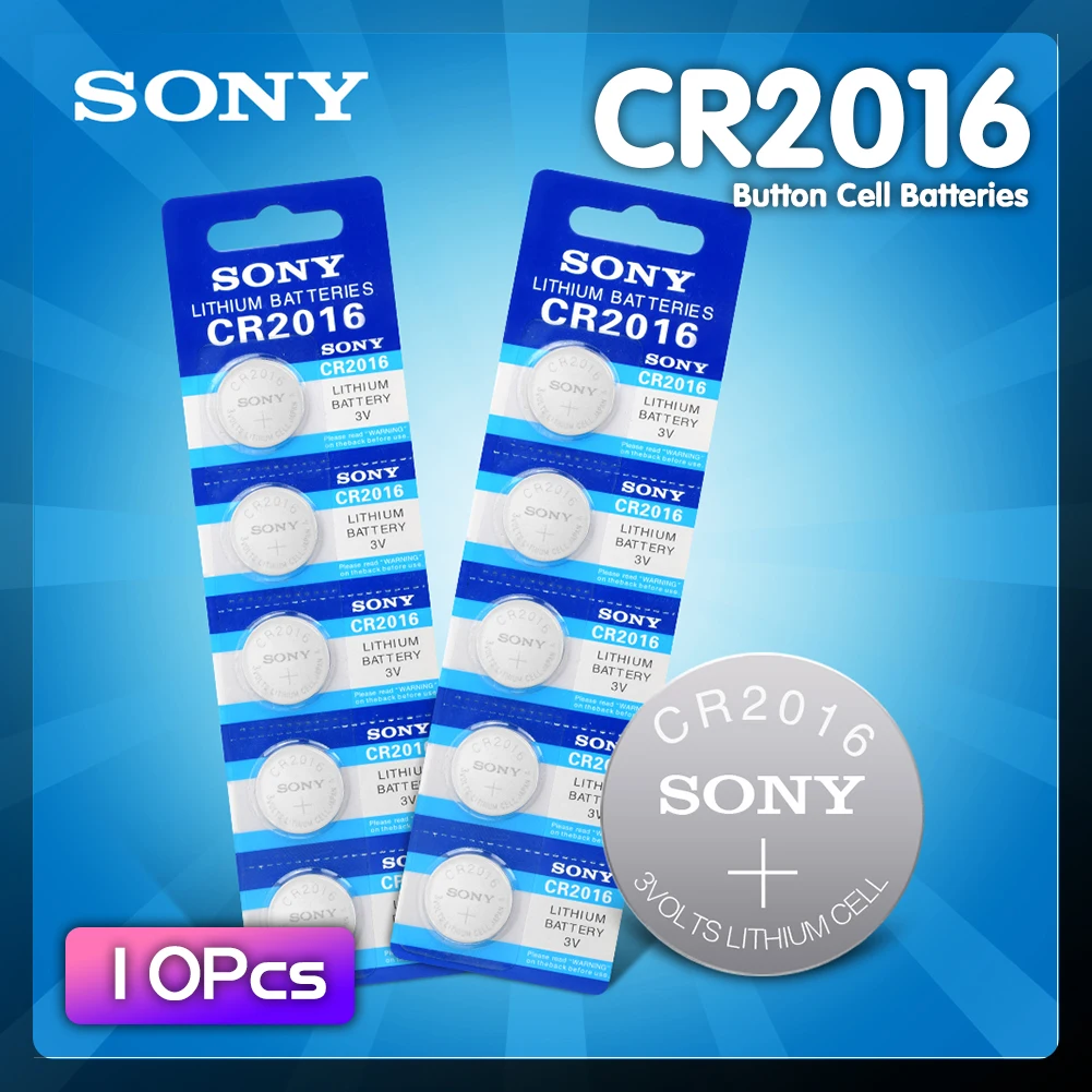 10 шт. Литиевые кнопочные элементы для Sony CR 2016 3 в батарея DL2016 KCR2016 CR2016 LM2016 BR2016