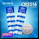 10 шт., Литиевые кнопочные элементы для Sony CR 2016 3 в, батарея DL2016 KCR2016 CR2016 LM2016 BR2016 высокой плотности энергии
