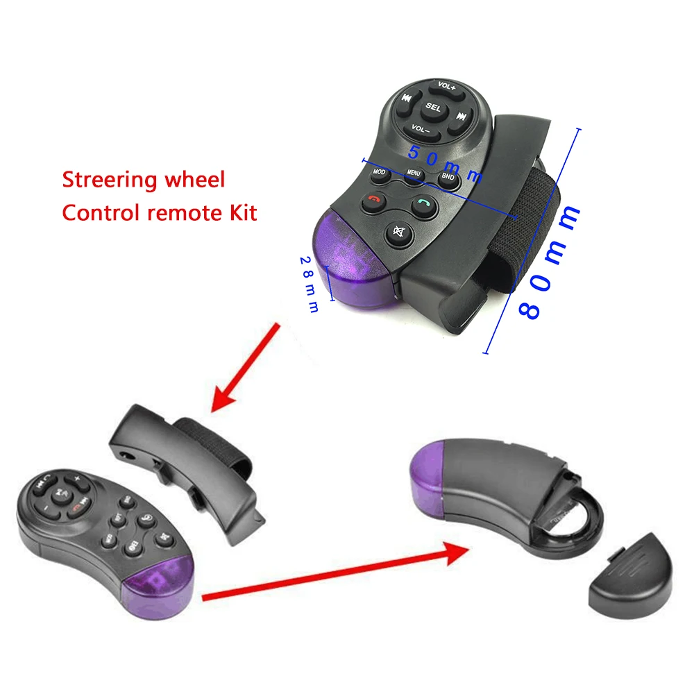 Портативный Автомобильный контроллер для ключей на руль MP5 мультимедийный плеер