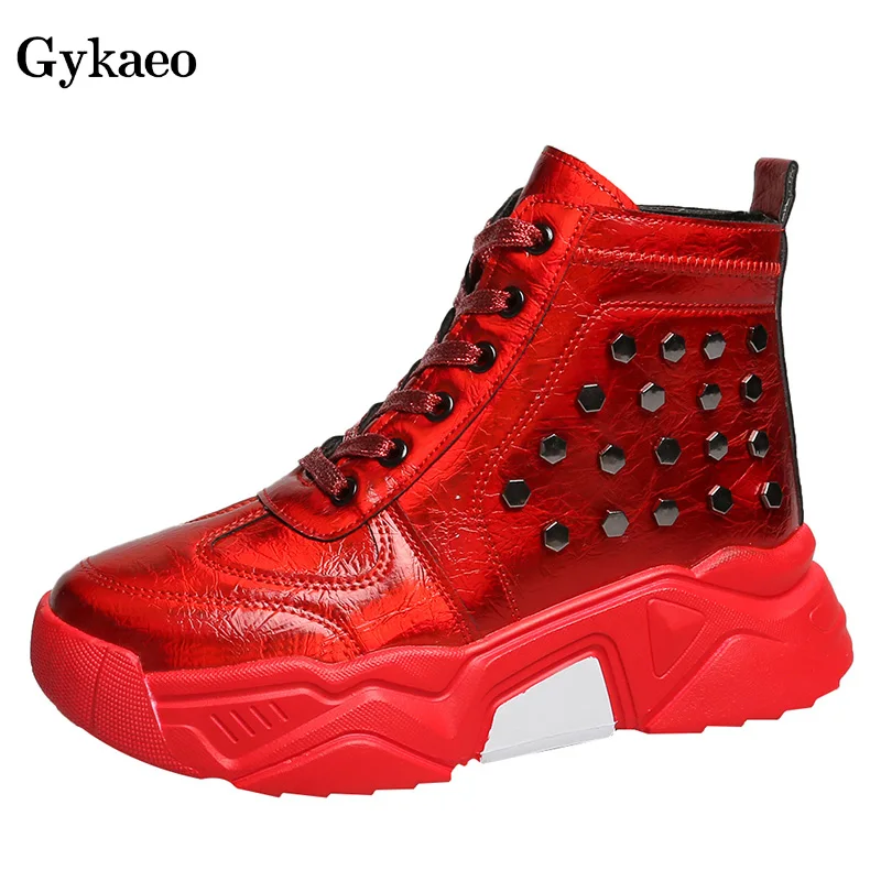 Gykaeo/Женские Ботинки Зимняя обувь женские зимние ботинки Теплые ботильоны на