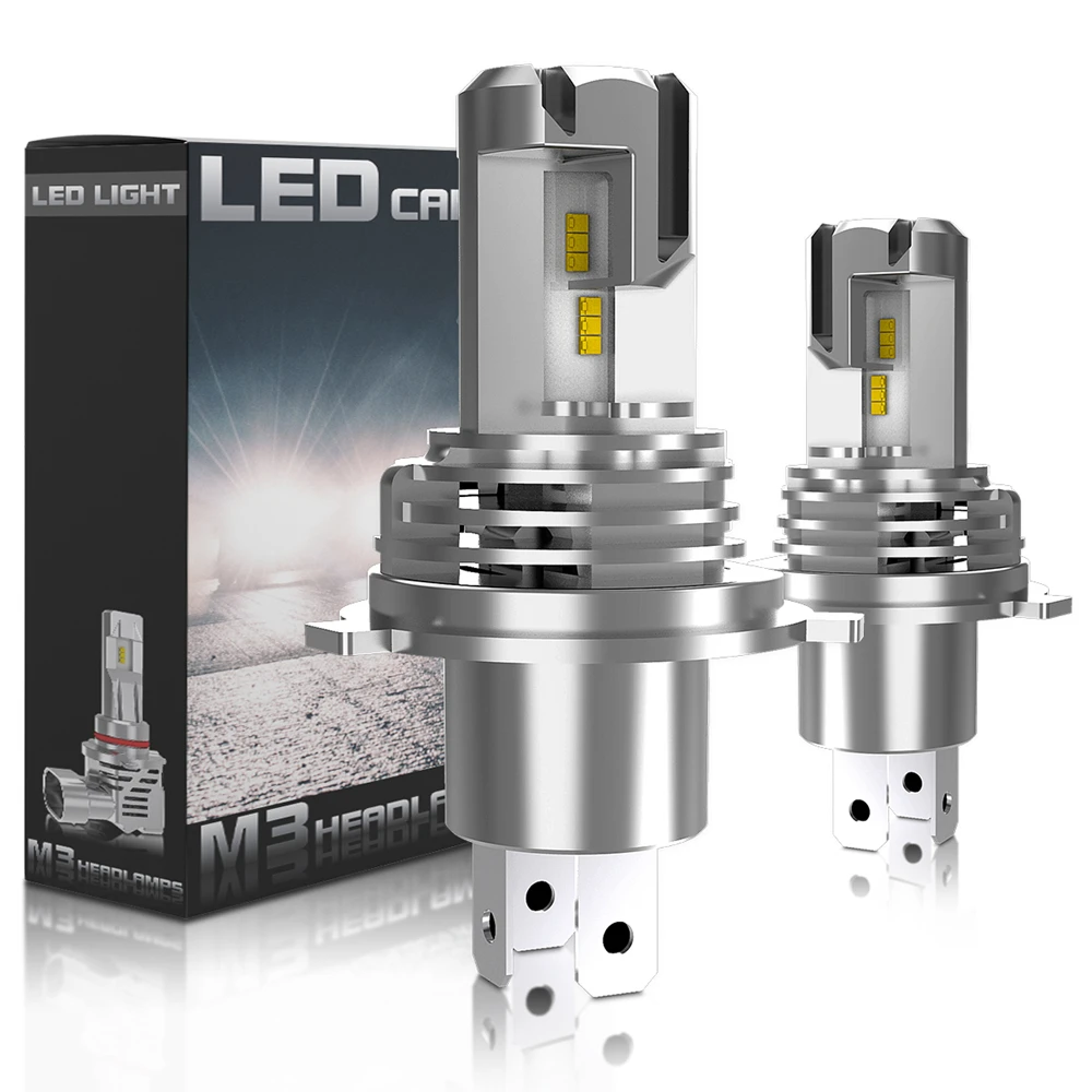 Автомобильные светодиодные лампы 2 шт. H4 Hi Lo новый дизайн 1:1 мини светодиод машины