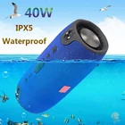 Водонепроницаемая портативная Bluetooth Колонка 40 Вт, FM-радио, колонка с супер басами, стереосабвуфер, Comuter, ПК, звуковая приставка, BT, AUX, TF