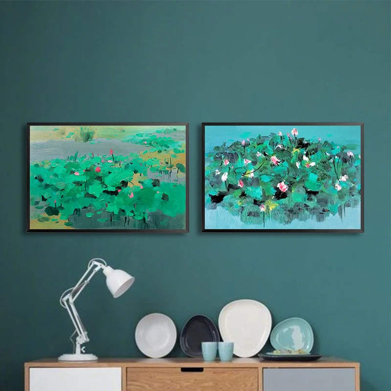 Зеленый фон натюрморт Горный цветок голландские краски по номерам ручной работы