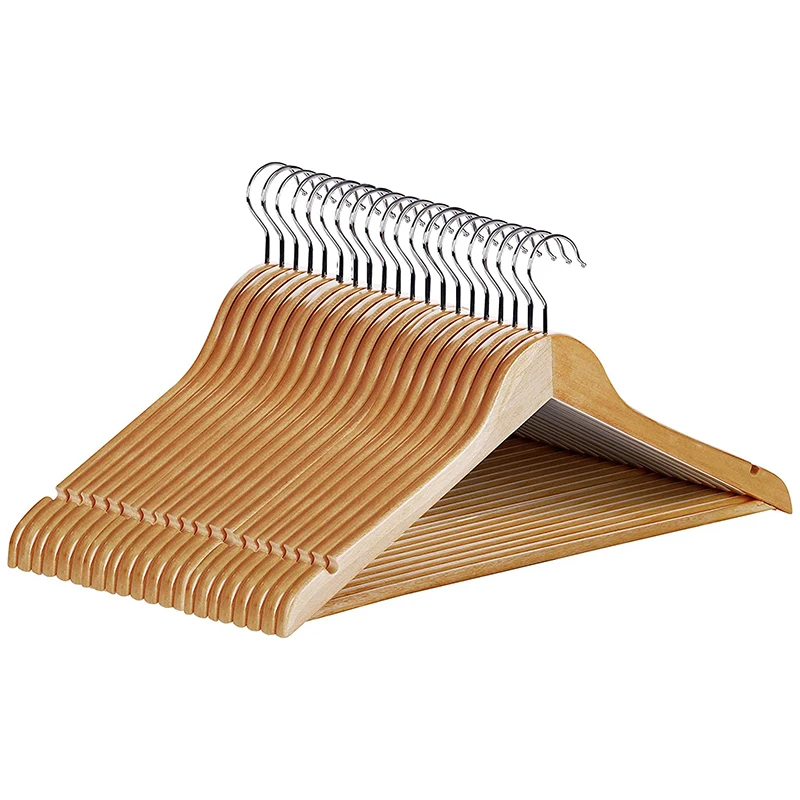 

30 Pc Wooden Hanger Household Wooden Clothes Rack Clothes Hanger Clothing Store Hanger Clothes Stand Solid Wood Hanger