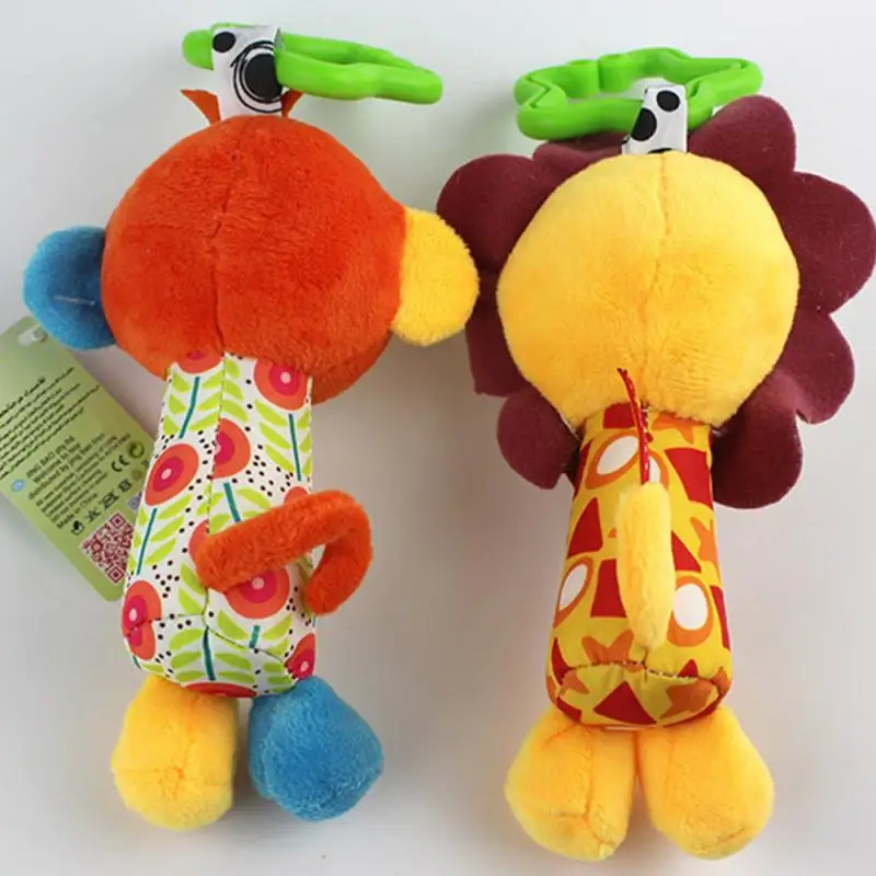 Infant Baby Kids rattle toys Wrist Rattle Mobiles Infant car bed hanging animal hand grab rattleor Newborn Children Xmas Gift